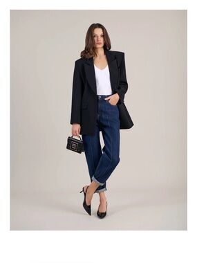 Anne Fontainne Ira Denim Jean
Dark Navy Denim Jean With Center Seam On Each Leg